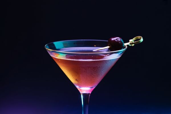 Midnight Manhattan Cocktail